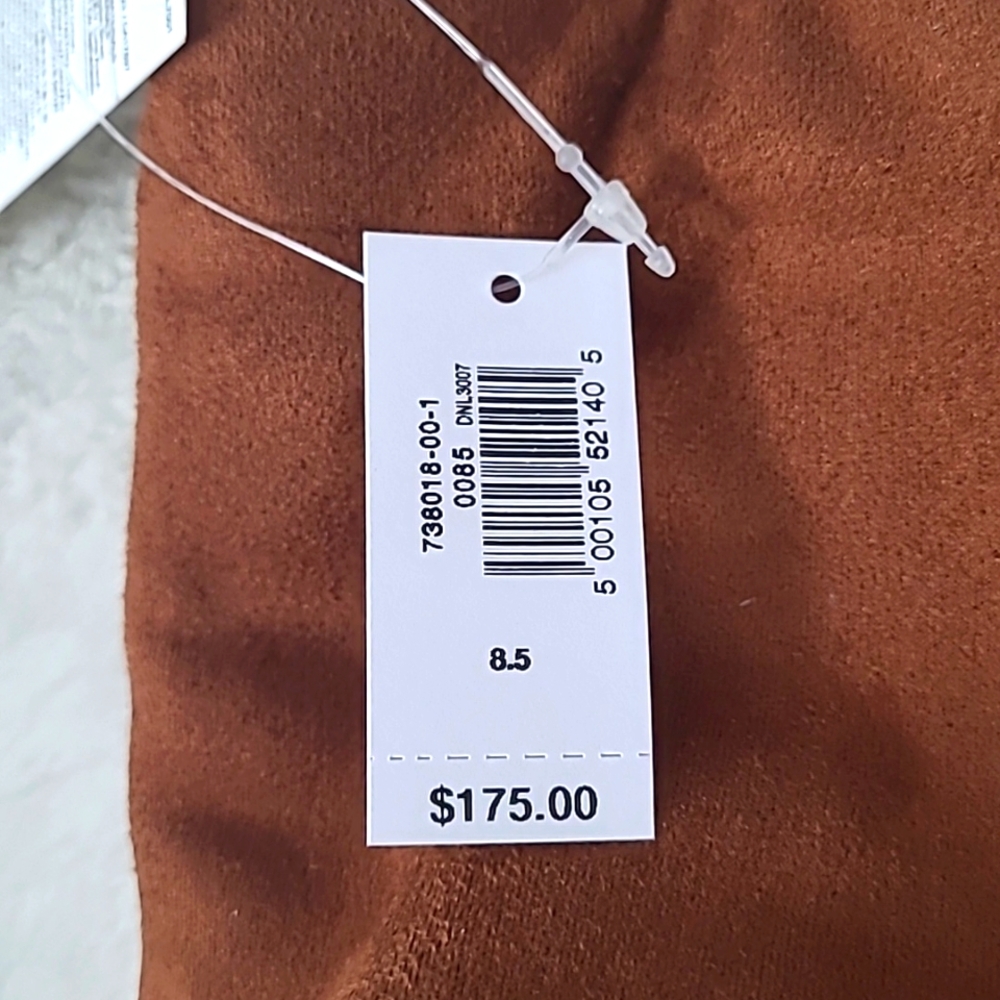 Banana Republic Womens 8.5 Vegan Suede Leather Slouchy Boot Brown Preppy Boho - Picture 5 of 15